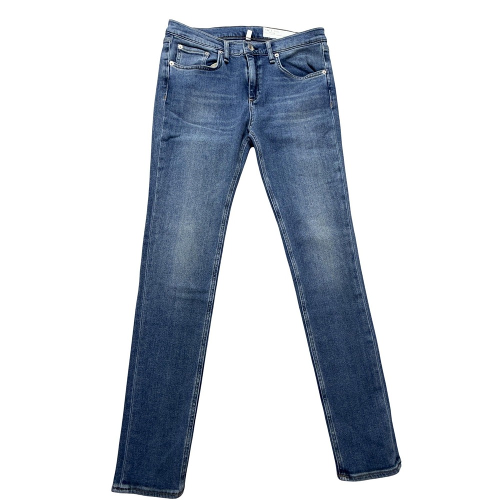 Rag And Bone Womens Jeans 29x27 Blue Skinny Mid Rise Stretch Denim Medium Wash